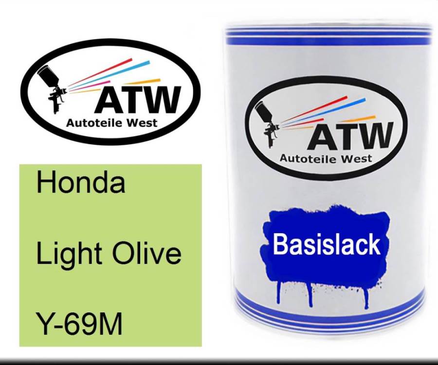 Honda, Light Olive, Y-69M: 500ml Lackdose, von ATW Autoteile West.